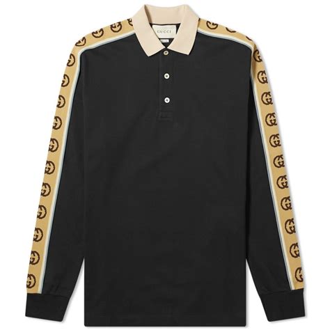 gucci sheer long sleeve|Gucci long sleeve polo shirt.